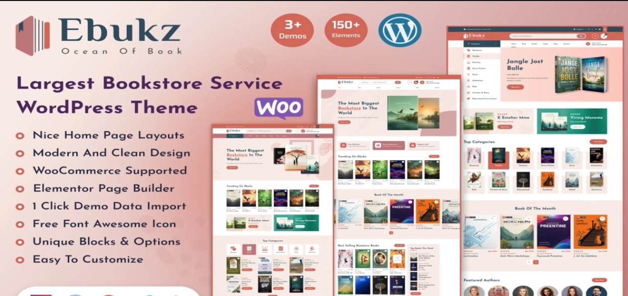 Ebukz - eBook & eReading Shop WordPress Theme